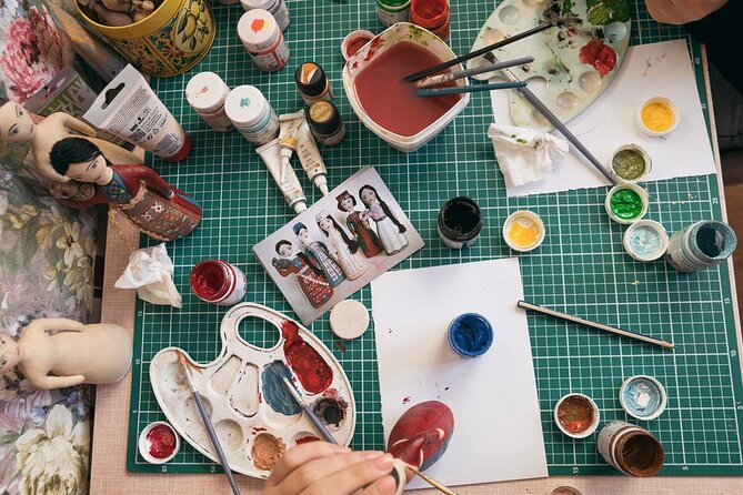 Paint Your Own Traditional Doll - Sketching the design on a blank doll